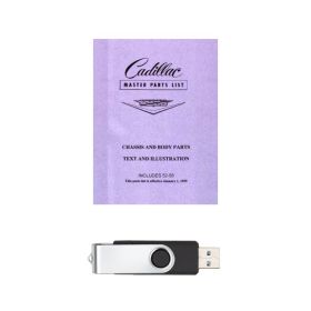 1952 1953 1954 1955 1956 1957 1958 Cadillac Master Parts List [USB Drive] REPRODUCTION Free Shipping In The USA