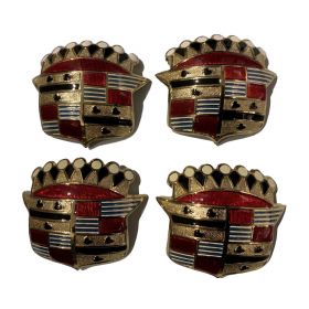 1953 Cadillac Wheel Cover Crest Hubcap Medallion Set (4 Pieces) REPRODUCTION Free Shipping In The USA