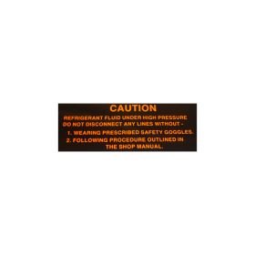 1955 1956 1957 1958 1959 1960 1961 1962 1963 Cadillac Air Conditioner Compressor Caution Decal REPRODUCTION 