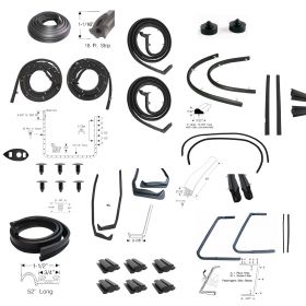 1957 Cadillac 4-Door Hardtop (See Details) Advanced Rubber Weatherstrip Kit (32 Pieces) REPRODUCTION Free Shipping In The USA