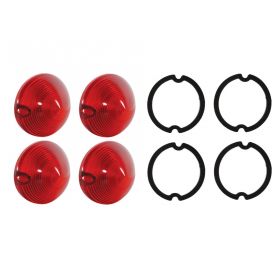 1957 Cadillac Fleetwood Series 60 Special Tail Light Lenses and Gaskets (8 Pieces) REPRODUCTION Free Shipping In The USA