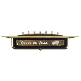 1958 Cadillac Coupe Deville Fender Badge Emblem REPRODUCTION Free Shipping In The USA