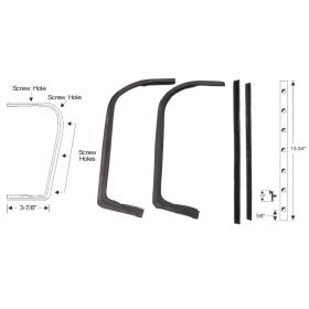 1959 1960 Cadillac 4-Door 6-Window Sedan (See Details) Front Vent Window Weatherstrip Kit (4 Pieces) REPRODUCTION Free Shipping In The USA