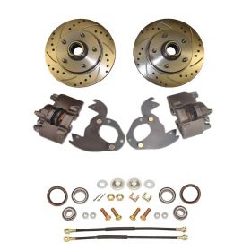 1961 1962 1963 1964 1965 1966 Cadillac 1967 1968 (EXCEPT Eldorado) Drilled and Slotted Rotor Front Disc Brake Conversion Kit NEW