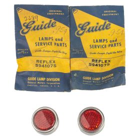 1951 1952 1953 1954 1955 1956 Cadillac (See Details) Tail Light Reflector 1 Pair NOS Free Shipping In The USA
