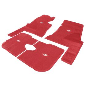  1959 1960 Cadillac 4-Door Red Rubber Floor Mats (4 Pieces) REPRODUCTION Free Shipping In The USA