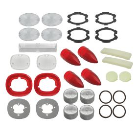 1959 Cadillac Interior and Exterior Lens Kit With Gaskets (31 Pieces) REPRODUCTION Free Shipping In The USA