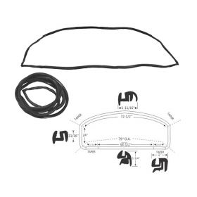1959 1960 Cadillac 4-Door 4-Window Rear Window Rubber Weatherstrip (Panoramic Window) REPRODUCTION Free Shipping In The USA