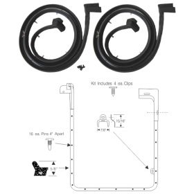 1959 1960 Cadillac 4-Door Models (See Details) Rear Door Rubber Weatherstrips 1 Pair REPRODUCTION Free Shipping In The USA