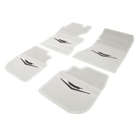 1961 1962 1963 1964 Cadillac White Rubber Floor Mats (4 Pieces) [Ready To Ship] REPRODUCTION Free Shipping In The USA