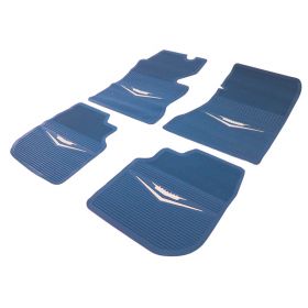 1961 1962 1963 1964 Cadillac Rubber Floor Mats Blue REPRODUCTION Free Shipping In The USA
