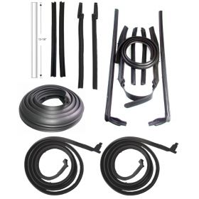 1963 1964 Cadillac Convertible Basic Rubber Weatherstrip Kit (14 Pieces) REPRODUCTION Free Shipping In The USA 