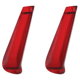 1963 Cadillac (EXCEPT Series 75 Limousine and Commercial Chassis) Tail Light Fin Lenses 1 Pair REPRODUCTION Free Shipping In the USA