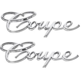 1965 1966 1967 1968 1969 1970 Cadillac Coupe DeVille "Coupe" Rear Quarter Script 1 Pair REPRODUCTION Free Shipping In The USA