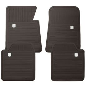 1965 1966 1967 1968 1969 1970 Cadillac Black Rubber Floor Mats (4 Pieces) [Ready To Ship] REPRODUCTION Free Shipping In The USA