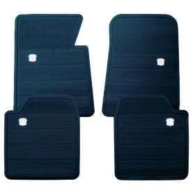 1965 1966 1967 1968 1970 Cadillac Dark Blue Rubber Floor Mats (4 Pieces) REPRODUCTION Free Shipping In The USA