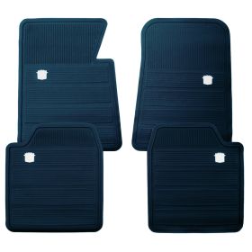 1965 1966 1967 1968 1970 Cadillac Dark Blue Rubber Floor Mats (4 Pieces) [Ready To Ship] REPRODUCTION Free Shipping In The USA