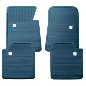1965 1966 1967 1968 1970 Cadillac Blue Rubber Floor Mats (4 Pieces) REPRODUCTION Free Shipping In The USA