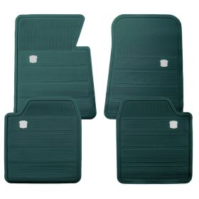1965 1966 1967 1968 1969 1970 Cadillac Turquoise Rubber Floor Mats (4 Pieces) [Ready To Ship] REPRODUCTION Free Shipping In The USA