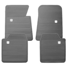1965 1966 1967 1968 1969 1970 Cadillac Gray Rubber Floor Mats (4 Pieces) REPRODUCTION Free Shipping In The USA