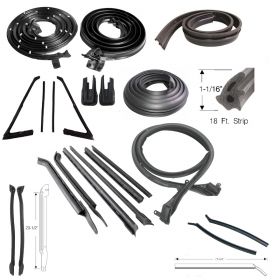 1966 Cadillac 2-Door Convertible Advanced Rubber Weatherstrip Kit (21 Pieces) REPRODUCTION Free Shipping In The USA 