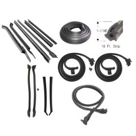 1966 Cadillac 2-Door Convertible Basic Rubber Weatherstrip Kit (14 Pieces) REPRODUCTION Free Shipping In The USA 