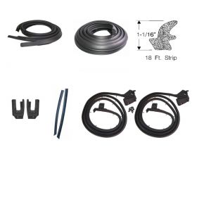 1967 1968 Cadillac Calais and Deville 2-Door Hardtop Coupe Basic Rubber Weatherstrip Kit (9 Pieces) REPRODUCTION Free Shipping In The USA