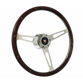 
1980 1981 1982 1983 1984 1985 1986 1987 1988 1989 Cadillac Espresso Wood Grain S6 Riveted Steering Wheel Conversion Kit WITH Tilt / Telescopic REPRODUCTION Free Shipping In The USA