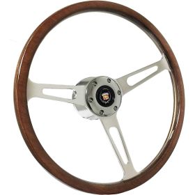 1980 1981 1982 1983 1984 1985 1986 1987 1988 1989 Cadillac Walnut Wood Grain S6 Smooth Steering Wheel Conversion Kit WITH Tilt / Telescopic REPRODUCTION Free Shipping In The USA