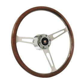 1980 1981 1982 1983 1984 1985 1986 1987 1988 1989 Cadillac Walnut Wood Grain S6 Smooth Steering Wheel Conversion Kit WITHOUT Tilt / Telescopic REPRODUCTION Free Shipping In The USA