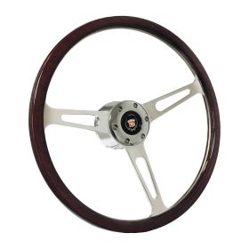 1980 1981 1982 1983 1984 1985 1986 1987 1988 1989 Cadillac Espresso Wood Grain S6 Smooth Steering Wheel Conversion Kit WITHOUT Tilt / Telescopic REPRODUCTION Free Shipping In The USA