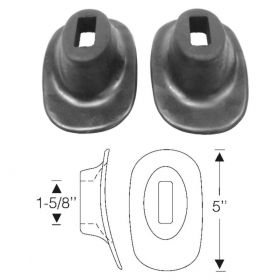 1937 1938 Cadillac (See Details) Oval Rear Bumper Rubber Grommets 1 Pair REPRODUCTION Free Shipping In The USA 