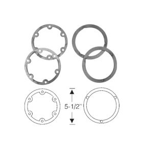 1941 Cadillac (EXCEPT Commercial Chassis) Fog Light Rubber Gasket Set (4 Pieces) REPRODUCTION Free Shipping In The USA