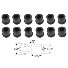 1939 1940 1941 1942 1946 1947 1948 1949 Cadillac (See Details) Rear Leaf Spring Shackle Bushings Set (12 Pieces) REPRODUCTION Free Shipping In The USA