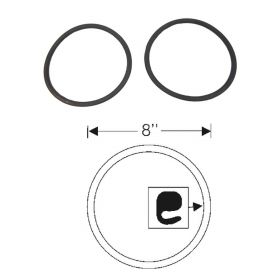 1941 1942 1946 1947 Cadillac Headlight Door to Lens Rubber Gaskets 1 Pair REPRODUCTION Free Shipping In The USA