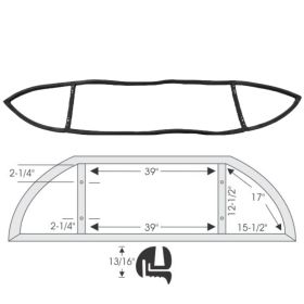 1950 1951 Cadillac Series 61 4-Door Sedan Models (See Details) Rear Window Rubber Weatherstrip REPRODUCTION Free Shipping In The USA