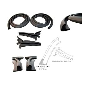 1957 1958 Cadillac Eldorado Brougham Rear Door Rubber Weatherstrip Set (4 Pieces) REPRODUCTION Free Shipping In The USA