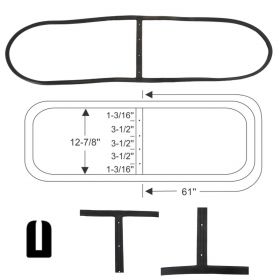 1940 1941 Cadillac Convertible (See Details) Windshield Rubber Weatherstrip REPRODUCTION Free Shipping In The USA