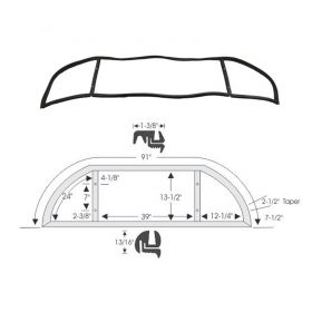1950 1951 1952 Cadillac 2-Door Hardtop Coupe Models (See Details) Rear Window Rubber Weatherstrip REPRODUCTION Free Shipping In The USA
