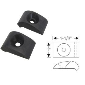 1946 1947 1948 1949 Cadillac (See Details) Fender to Hood Rubber Bumpers 1 Pair REPRODUCTION Free Shipping In The USA