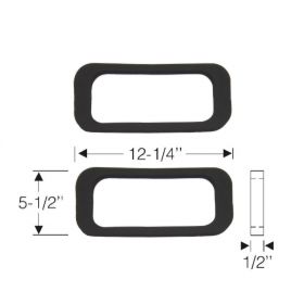 1948 Cadillac (EXCEPT Series 75 Limousine and Commercial Chassis) Fog Light Rubber Gaskets 1 Pair REPRODUCTION Free Shipping In The USA