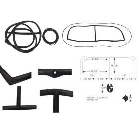 1948 1949 Cadillac (See Details) Lockstrip Type Windshield Rubber Weatherstrip Set REPRODUCTION Free Shipping In The USA