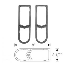 1942 1946 1947 Cadillac (EXCEPT Series 75 Limousine and Commercial Chassis) Tail Light Lens Rubber Gaskets 1 Pair REPRODUCTION Free Shipping In The USA 