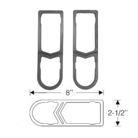 1942 1946 1947 Cadillac (EXCEPT Series 75 Limousine and Commercial Chassis) Tail Light Lens Rubber Gaskets 1 Pair REPRODUCTION Free Shipping In The USA 