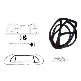 1948 1949 Cadillac Series 60 Special 4-Door Sedan Rear Window Rubber Weatherstrip Set REPRODUCTION Free Shipping In The USA 