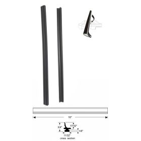 1961 1962 1963 1964 Cadillac 4-Door Models (See Details) Rear Side Window Vertical Leading Edge Rubber Weatherstrips 1 Pair REPRODUCTION Free Shipping In The USA