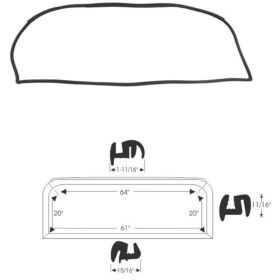 1959 1960 Cadillac 4-Door 6-Window (See Details) Rear Window Rubber Weatherstrip REPRODUCTION Free Shipping In The USA