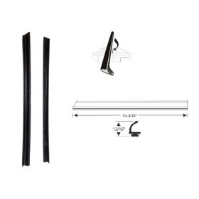 1962 Cadillac Series 62 and Deville 2-Door Hardtop Coupe Side Window Vertical Leading Edge Weatherstrips 1 Pair REPRODUCTION Free Shipping In The USA