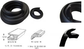 1942 1946 1947 Cadillac Series 62 And Series 60 Special Trunk Rubber Weatherstrip Set (2 Pieces) REPRODUCTION Free Shipping In The USA