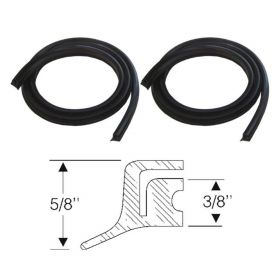 1950 1951 1952 1953 Cadillac (See Details) Fender Skirt Edge Seal Rubber Weatherstrips 1 Pair REPRODUCTION Free Shipping In The USA